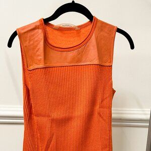 Reed Krakoff Women's Orange  Sleeveless Sweater - Medium - Excellent Condition